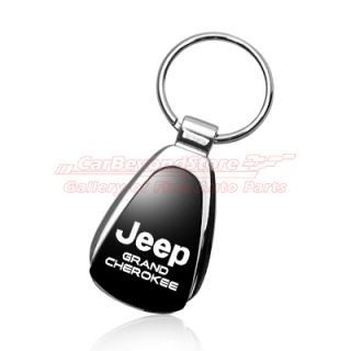 Jeep Grand Cherokee Black Tear Drop Key Chain Keychain Key Ring Free