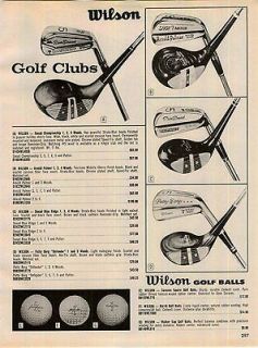 1962 63 AD Wilson Golf Clubs Arnold Palmer Patty Berg Sam Snead