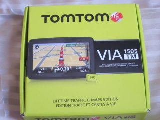 new TomTom Via 1505TM GPS System w Lifetime Traffic Maps★