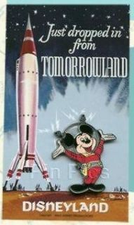 Disney LE Dateline DL 1955 Art Corner Postcard Spaceman Mickey Pin (NC