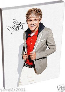  Horan One Direction Autograph canvas art. Wall Hanging, Gloss Finish