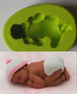 Handmade Craft of 3D Sleeping Baby Silicone Mold