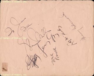 Glenn Miller Band Glenn Miller Inscribed Signature