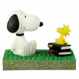 Peanuts Snoopy & Woodstock Bus Stop Figurine 20707
