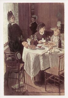 CLAUDE MONET print child at table THE LUNCHEON