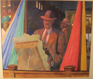  Original American Scene Realist Painting New York City 1930s