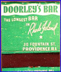 rest2177) This green match book is from Doorleys Bar The Longest Bar