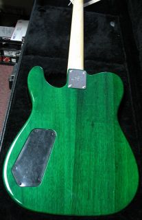 USA ASAT Deluxe Clear Forest Green Flame Top New