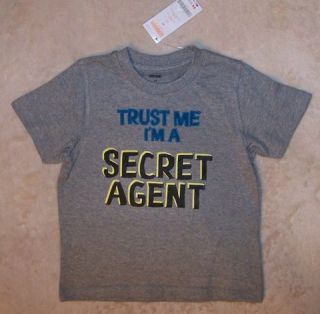 12 Months Gymboree Spy Guys Gray Trust Me IM A Secret Agent T Shirt