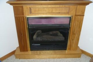 Gas Corner Fire Place with Blower Light Oak in Color from 