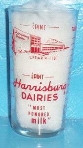 harrisburg dairies measuring glass most honored milk