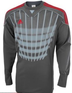 Adidas $45 Goalkeeper Goalie Jersey Soccer Padded Gray Red Adult L
