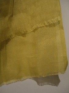 Eileen Fisher Linen Silk Ombre Wrap Scarf Citrus Greengrass