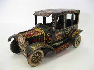 1930s Marx Old Jalopy Tin Wind Up Toy Car