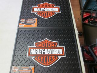 Lot of 2 Harley Davidson Utility Car Truck Floor Mats 1002RO1
