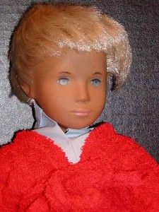 Vintage Sasha Gregor Doll Boy Doll in Original Cylinder Box Pajamas