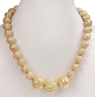 Handmade Designer Pearl Beaded Gold Foil Necklace