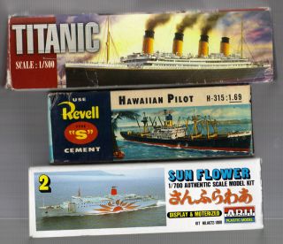 Vintage Collectable Model SHIP Kits Titanic Hawaiian Pilot Sunflower
