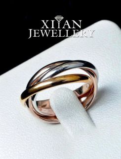 Classic Silver Rose Gold Gold Plated Twined Ring
