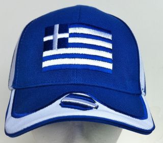 COUNTRY GREECE FLAG HELLAS WORLD SOCCER BASEBALL CAP CHAPEAU CASQUETTE