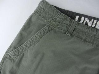 Unionbay Khaki Green Cargo Pocket 100% Cotton Mens Shorts Waist Sz 38
