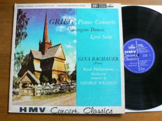 Grieg Piano Concerto Norwegian Lyric Gina Bachauer George Weldon HMV