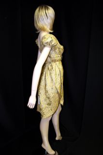 Sexy Dolce Gabbana Gold Brocade Royal Mini Dress