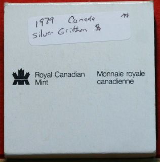 1979 Canada Griffon Silver Dollar in Box Free s H