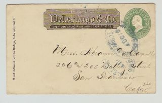 Goldfield Nevada Wells Fargo Co Cover Circa 1901