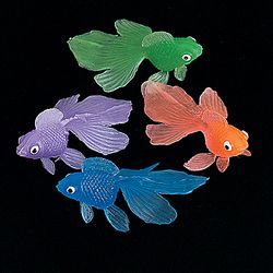 144 Vinyl Goldfish 2 Bowl Decorations Fish Decor Toys