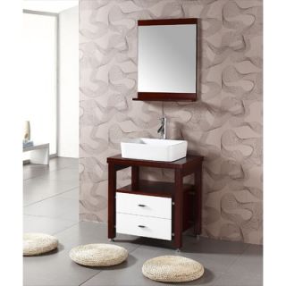 Legion Furniture 26.5 Single Bathroom Vanity Set in Cherry Brown