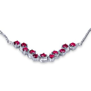 Oravo Marquise Shape Ruby Pendant Earrings Set in Sterling Silver