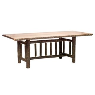 Fireside Lodge Hickory Rectangle Log Dining Table