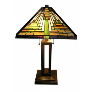 Warehouse of Tiffany Mission Brown / Amber Table Lamp   TBS2008/D70