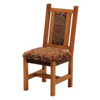 Fireside Lodge Reclaimed Barnwood Upholstered Side Chair  