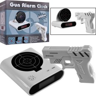 Trademark Global Gun and Target Recordable Alarm Clock