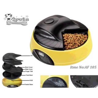 QPets 4 Meal LCD Automatic Pet Feeder  