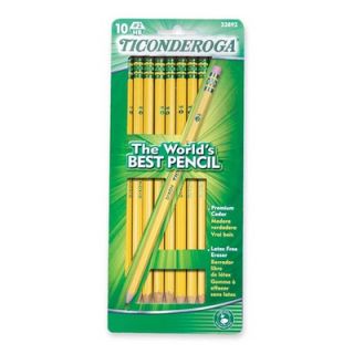  ® Ticonderoga Pencil, Ticonderoga, No.2, 10/CD, Yellow   DIX33892