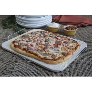  Craft Rectangle Pizza Stone with Wire Frame / 15.2 x 12.1