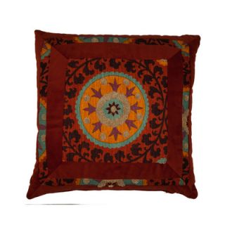 echo design Mayan Geo Square Pillow in Boysenberry with Tassels