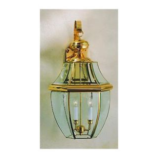 Quoizel 20 Newbury Outdoor Wall Lantern in Polished Brass
