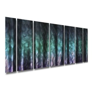 Abstract by Ash Carl Metal Wall Art in Black and Green  23.5