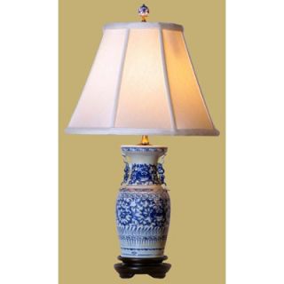 Oriental Furniture 22 Vase Lamp in Blue and White   LMP LPJBW1010F