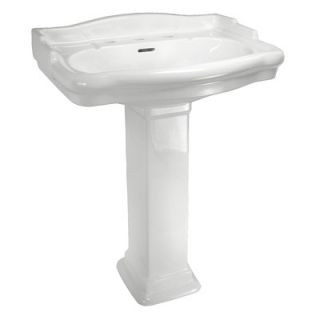 Elizabethan Classics English Turn Petite Pedestal Sink with 4 Centers