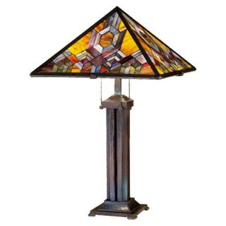 Meyda Tiffany 26 H Prairie Mosaic Table Lamp