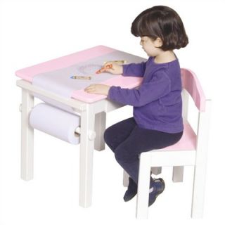 Guidecraft Pink Art Table & Chair Set