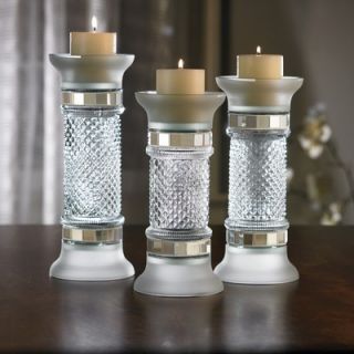 Accents by Jay Glass Candlesticks (Set of 3)