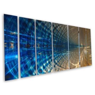  Ash Carl 3 Dimensional Metal Wall Art in Blue  23.5 x 60   SWS00060