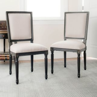 Safavieh Landon Side Chairs in Cream and Black (Set of 2)   MCR4516B