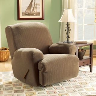 Sure Fit Stretch Pinstripe Recliner Slipcover(T Cushion)
